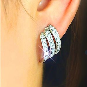 White Rhinestone Earrings Free with Purchase